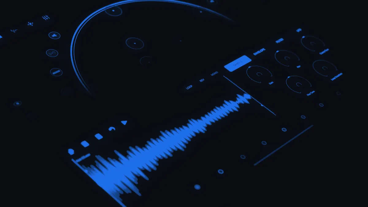 A digital audio waveform representation of DECtalk musical compositions.