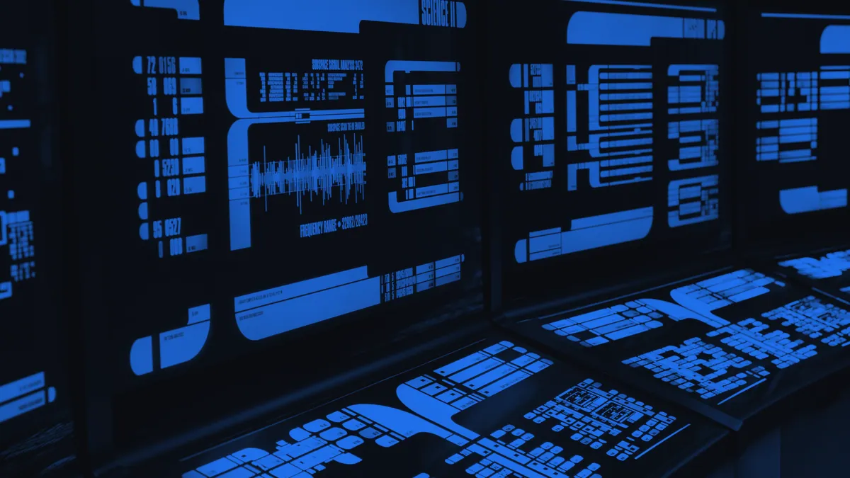 A technical computer operating system interface.